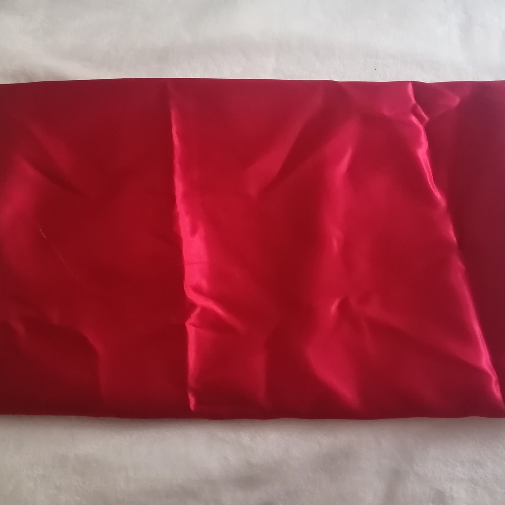 Vibrant Red Satin Fabric